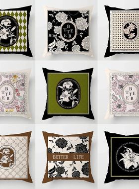 复古轻奢美式抱枕客厅沙发坐垫靠垫卧室床上法式抱枕枕头汽车靠枕