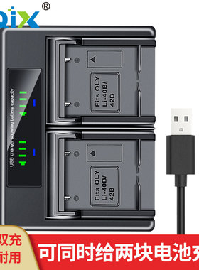 HQIX 适用富士 FinePix Z909EXR L55数码相机NP-45电池双充充电器