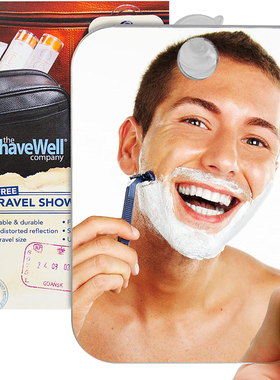 Fogless Mirror防摔防雾浴室户外旅行随身携带镜子免钉吸盘化妆镜