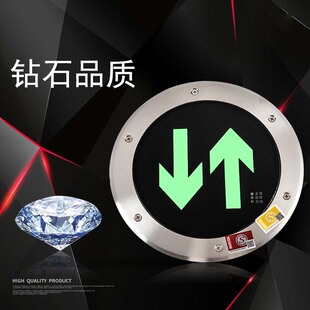 圆形方形地标指示灯 地面疏散指示灯消防应急安全出口地埋灯嵌入式