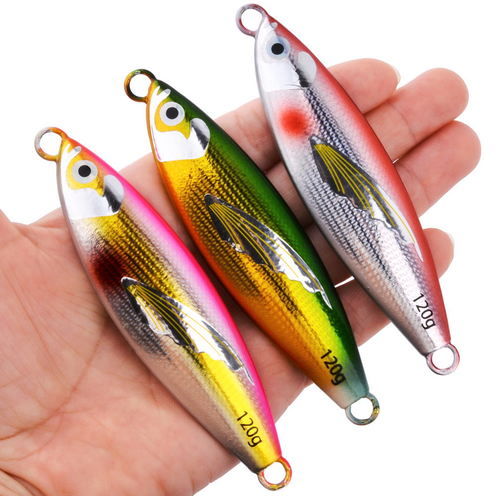 非对称夜光UV深海船钓海钓铁板30克-120g铅鱼饵慢摇远投路亚饵6色