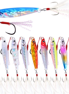 岸抛假饵仿日系铅鱼7g10g14g21g28g40g远投路亚淡水海洋垂钓铁板