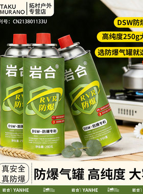 户外防爆气罐DSW防爆专利250g高纯度大容量户外野炊安全便携气罐