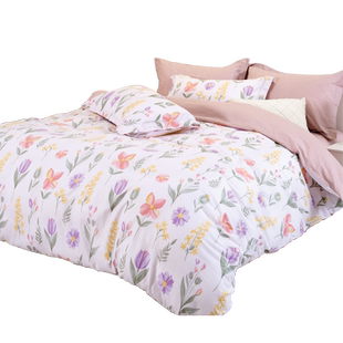 长相知家纺家居精梳纯棉四件套斜纹纯棉床单床上用品套件