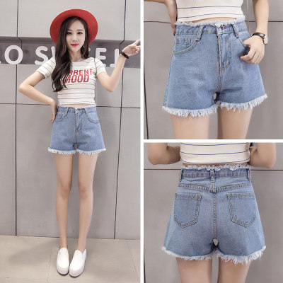 加大a码阔腿牛仔短裤女夏2018韩版夏装柔软高腰新款运动夏天白色|ruв категории Женская одежда, джинсы - от Buy2taobao.com для оказания профессиональной услуги покупки агента Taobao
