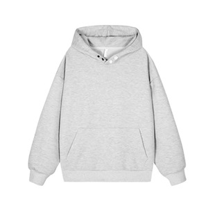 双纽扣连帽卫衣 007