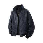 美式 春秋季 复古棒球领休闲宽松美拉德水洗皮衣港风 男女款 XUT