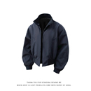 美式 复古高街外套街头飞行员痞帅夹克 纯色基础款