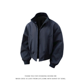 美式 纯色基础款 复古高街外套街头飞行员痞帅夹克