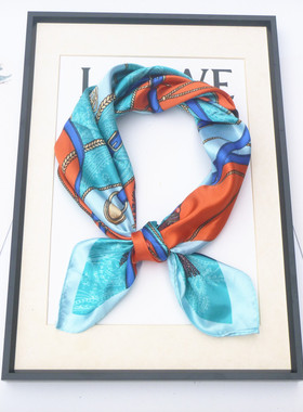 春假旅游薄款60X60cm小方巾女丝巾秋冬百搭韩版妈妈围巾活动礼品