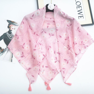 特价春假旅游轻柔薄款披肩90X90cm大方巾丝巾女围巾秋冬百搭妈妈