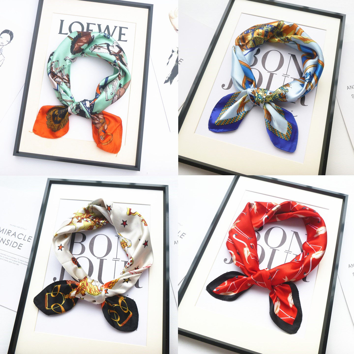 批发60x60CM方巾丝巾女小围巾薄