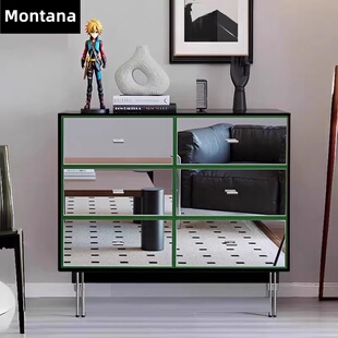 Mantana 中古包豪斯九斗柜不锈钢镜面柜光轴斗柜烤漆定制抽屉柜子