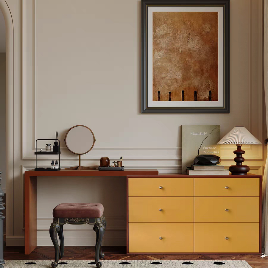 现代简约床尾柜法式收纳化妆桌子