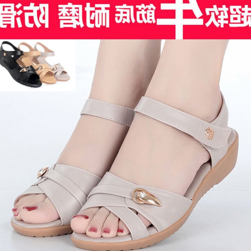 夏季凉鞋女凉鞋女皮凉鞋女士凉皮鞋女皮凉鞋低跟大码妈妈凉鞋平底|msdalam kategori Kasut wanita, Sandal - dari Buy2taobao.com untuk memberikan perkhidmatan ejen Taobao profesional membeli