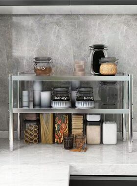 40高45cm二层不锈钢厨房置物架圆形保温桶架汤桶架消毒柜垫高架子