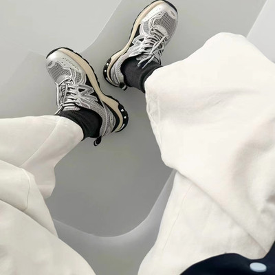 opel秋新款厚底增高网面老爹鞋女