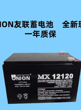 UNION友联蓄电池MX12120 12V12AH铅酸免维护通讯机房UPS电源全新