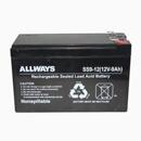 12铅酸免维护12V9AH应急照明UPS电源更换蓄电池 ALLWAYS蓄电池SS9