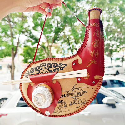 马奶酒内蒙古特产奶酒38度450ml皮囊皮壶蒙古酒送礼佳品非闷倒驴