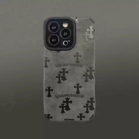 Suitable for Personalized Suede Phone Cases iPhone 18 Pro Max Protective Case Cross Design Apple 17 Pro Max Full-Cover Suede Straight Edge 15 Plus Anti-Drop Soft Case 16 Unisex 14 13 Couple's Case
