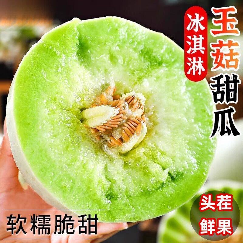 正宗山东冰淇淋玉菇甜瓜蜜瓜香瓜新鲜水果甜瓜现摘现发