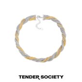 Tender Society Lempicka系列金银双色金属编织项链原创小众设计