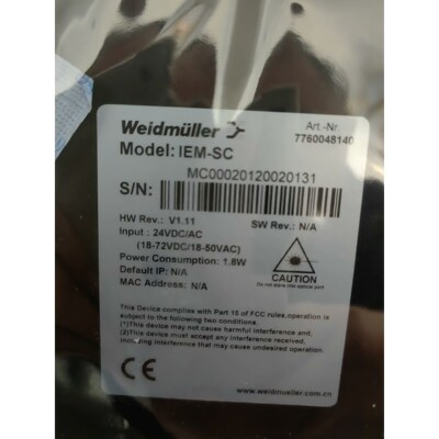 7760048140 IEM-SC魏德米勒工业以太网交换机 议价