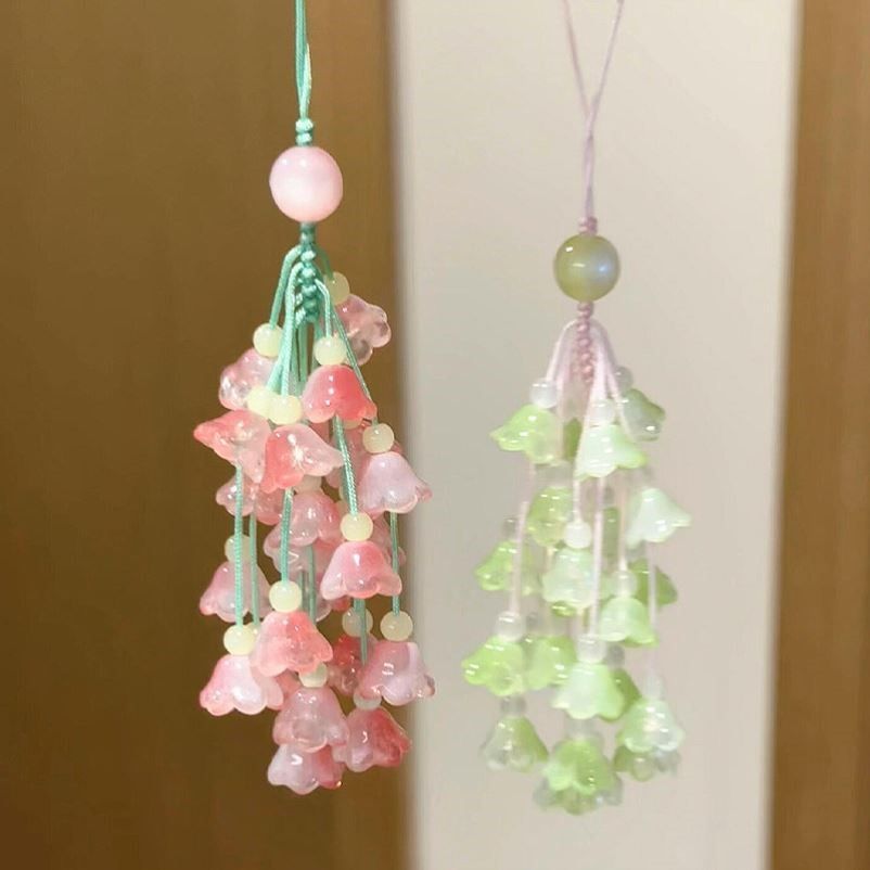 铃兰花风铃挂件手工diy材料包渐变串珠背包挂饰新中式手作钥匙扣