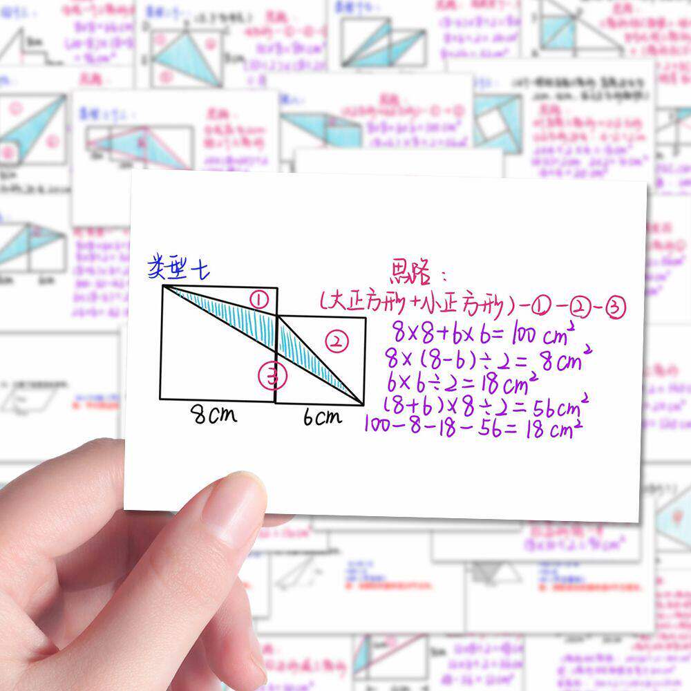 精选奥林匹克数学应用题解析学习贴纸DIY手机壳平板防水贴画纸