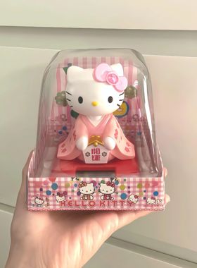 太阳能卡通点头招财猫摆件车装饰品礼物创意卡通幸运可爱点头猫
