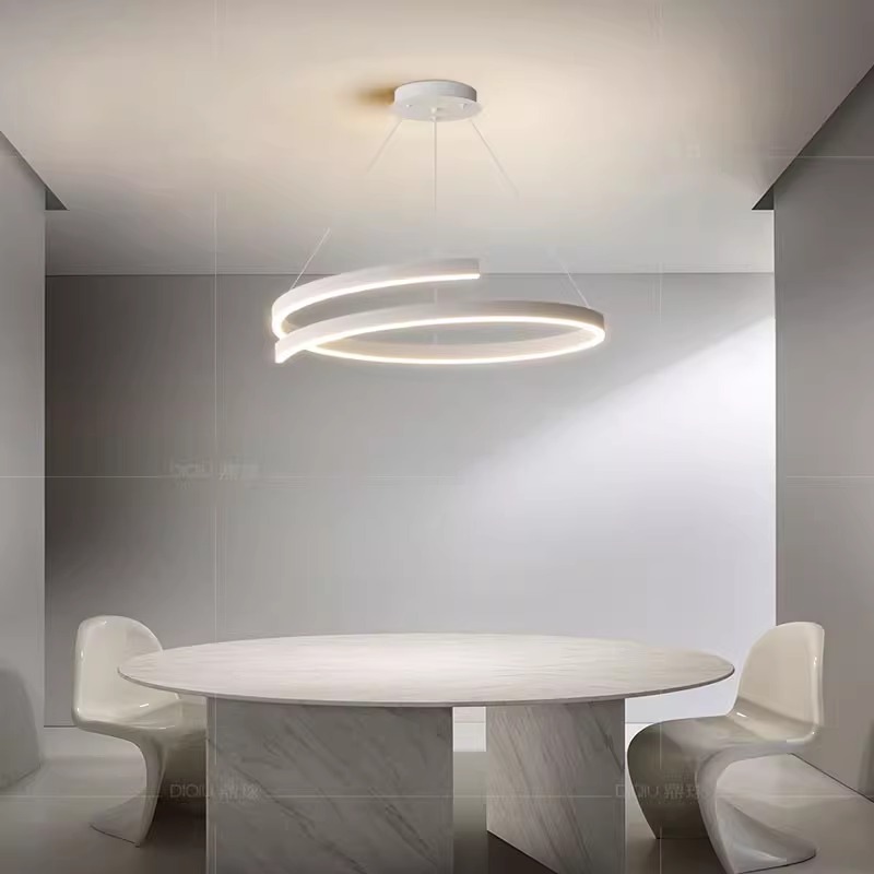 创意现代简约风LED吊灯北欧轻奢餐卧室大气极简客厅咖啡馆餐桌厅