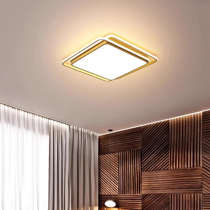 现代简约长方形客厅大气创意圆形卧室北欧超亮LED吸顶灯书房前台