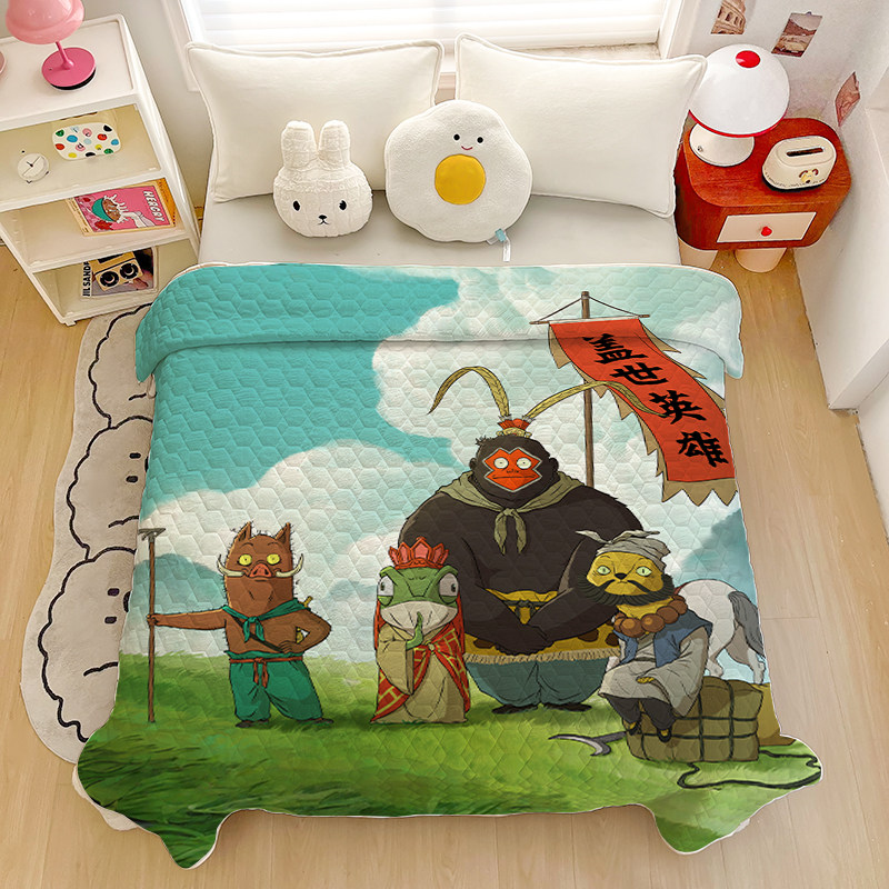 浪浪山的小妖怪牛奶绒毛毯卡通小猪妖寝室小毯子办公室午休空调毯