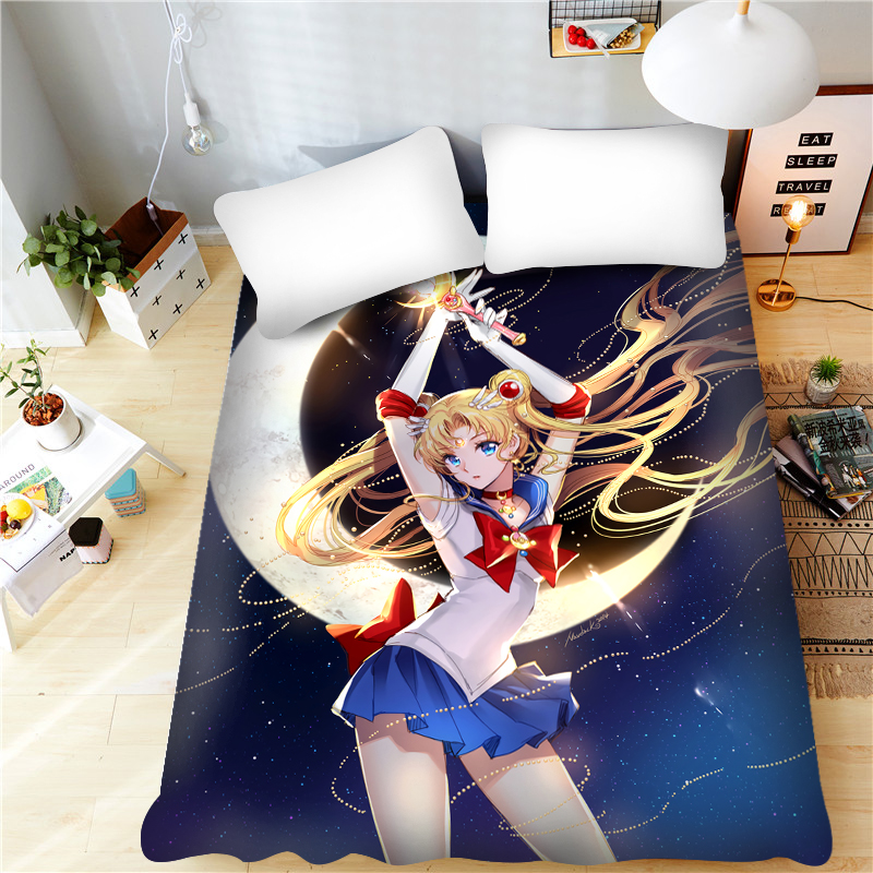 来图定制美少女战士月野兔床单