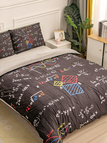 水晶绒简约公式系列四件套