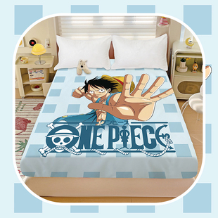 卡通海贼王全棉床笠帅气索隆纯棉女生寝室学生宿舍床垫保护罩