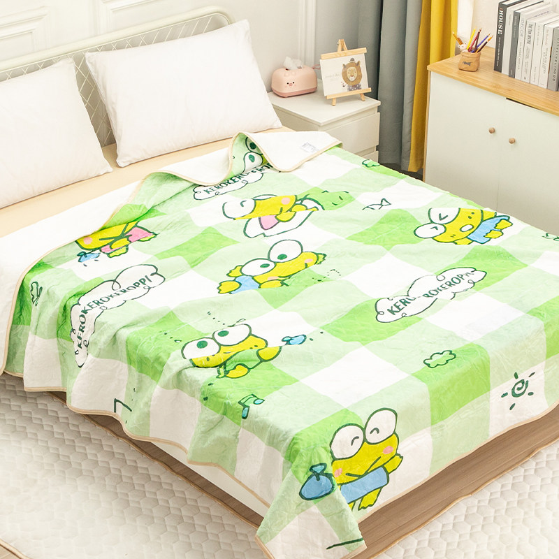 大眼蛙毛毯可爱小清新牛奶绒学生儿童盖毯办公室卡通加厚空调毯,床上用品,休闲毯/毛毯/绒毯,淘宝优惠券,粉丝福利购,淘宝优惠卷