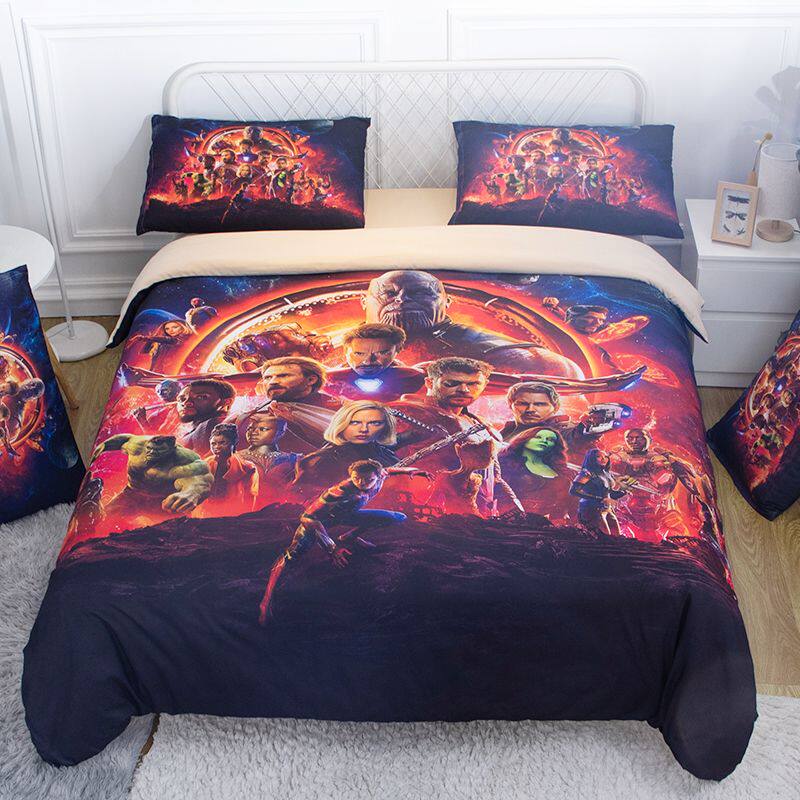 漫威复仇者联盟被套学生宿舍单人三件套蜘蛛侠男孩家用双人四件套