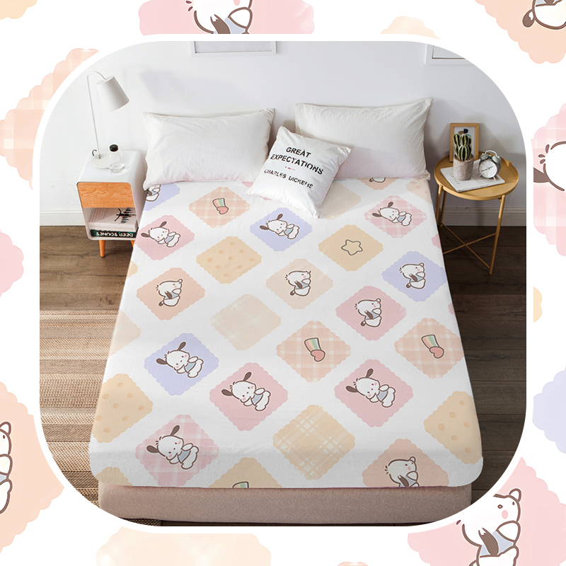 帕恰狗卡通磨毛床笠可爱小狗男女寝室学生宿舍单人床垫保护罩