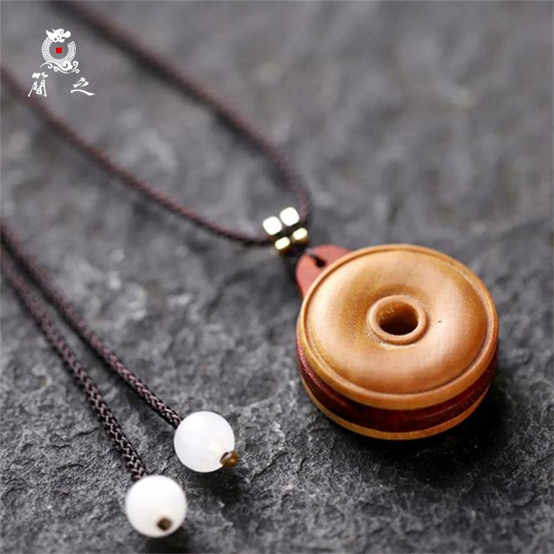 印度老山檀香转运珠平安扣吊坠车挂钥匙扣文玩把件复古随身挂饰