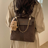 学生上课通勤双肩包包2025女简约洋气大容量休闲秋冬新款 潮单肩包