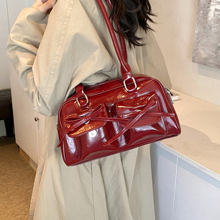 旅行包小众简约休闲单肩包 潮流时尚 腋下多口袋包包女2025新款 韩版