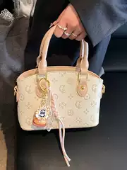 Korean Style Cute Girl Bucket Bag 2026 New Cartoon Bear Print Shoulder Bag High-End Crossbody Bag