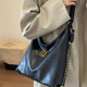秋冬上班通勤大容量包包女新款 2025复古时尚 褶皱托特包百搭腋下包