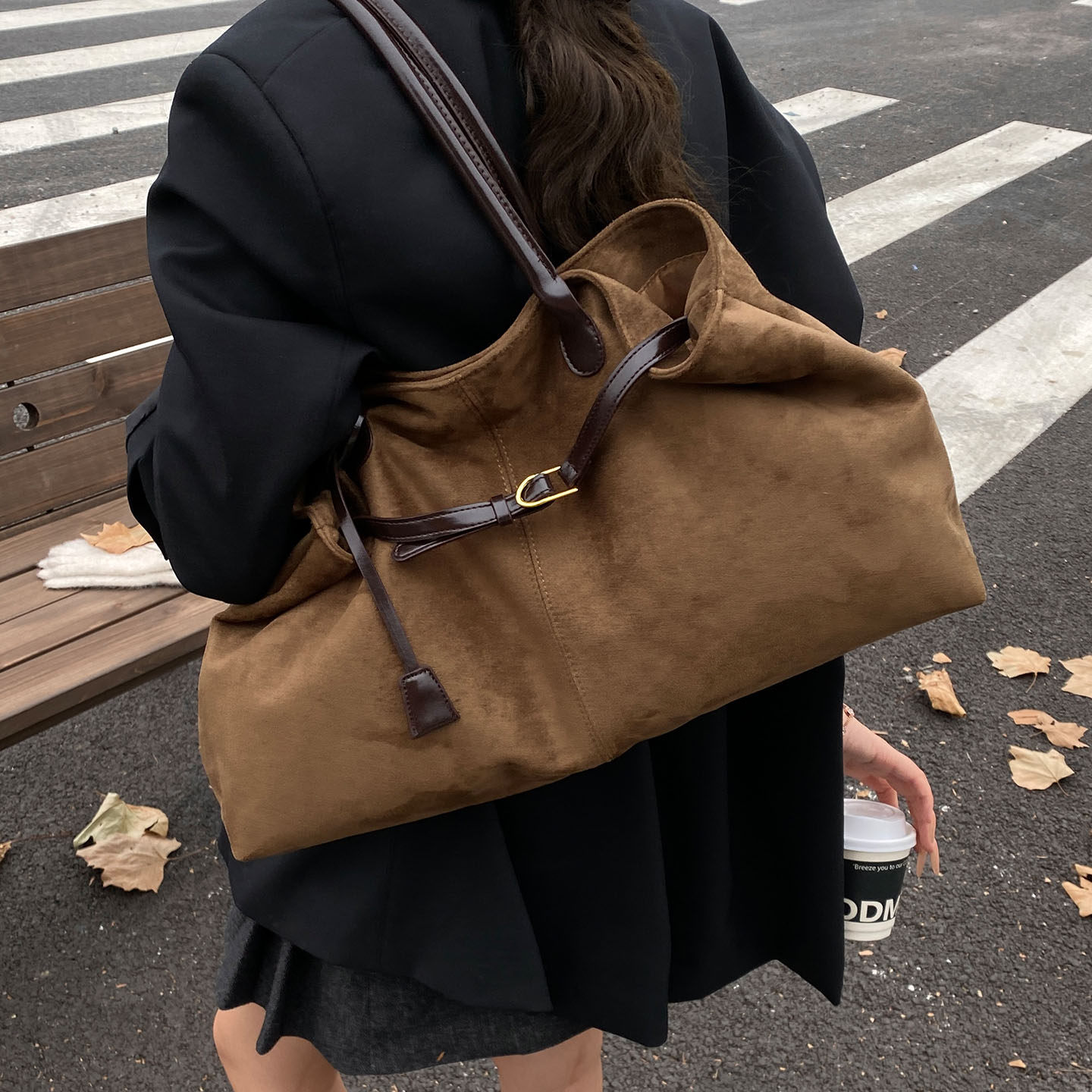 大容量复古通勤托特包2025女式新款秋冬爆款百搭休闲时尚潮单肩包,箱包皮具/热销女包/男包,托特包,淘宝优惠券,粉丝福利购,淘宝优惠卷