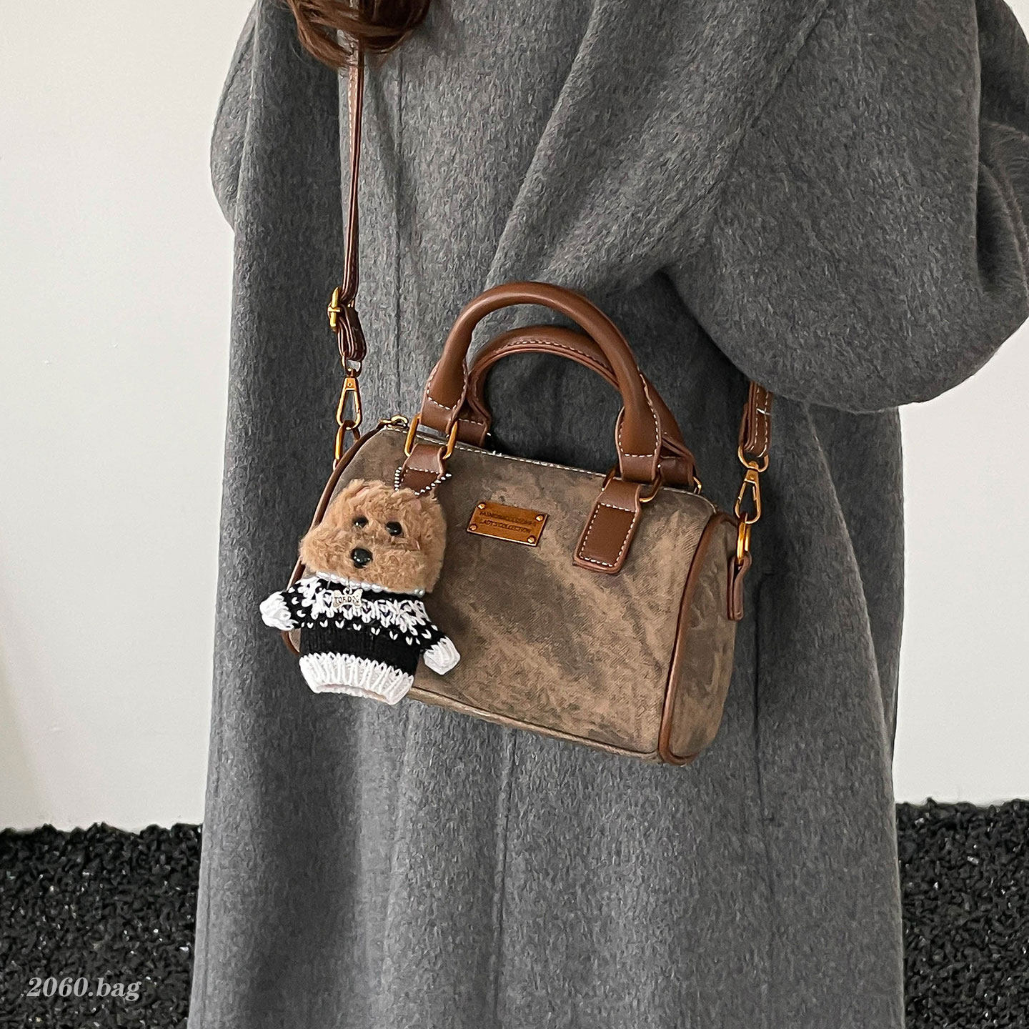 韩版简约时尚潮波士顿包2025女小众设计冬新款单肩斜挎包晕染气质,箱包皮具/热销女包/男包,通用款女包,淘宝优惠券,粉丝福利购,淘宝优惠卷