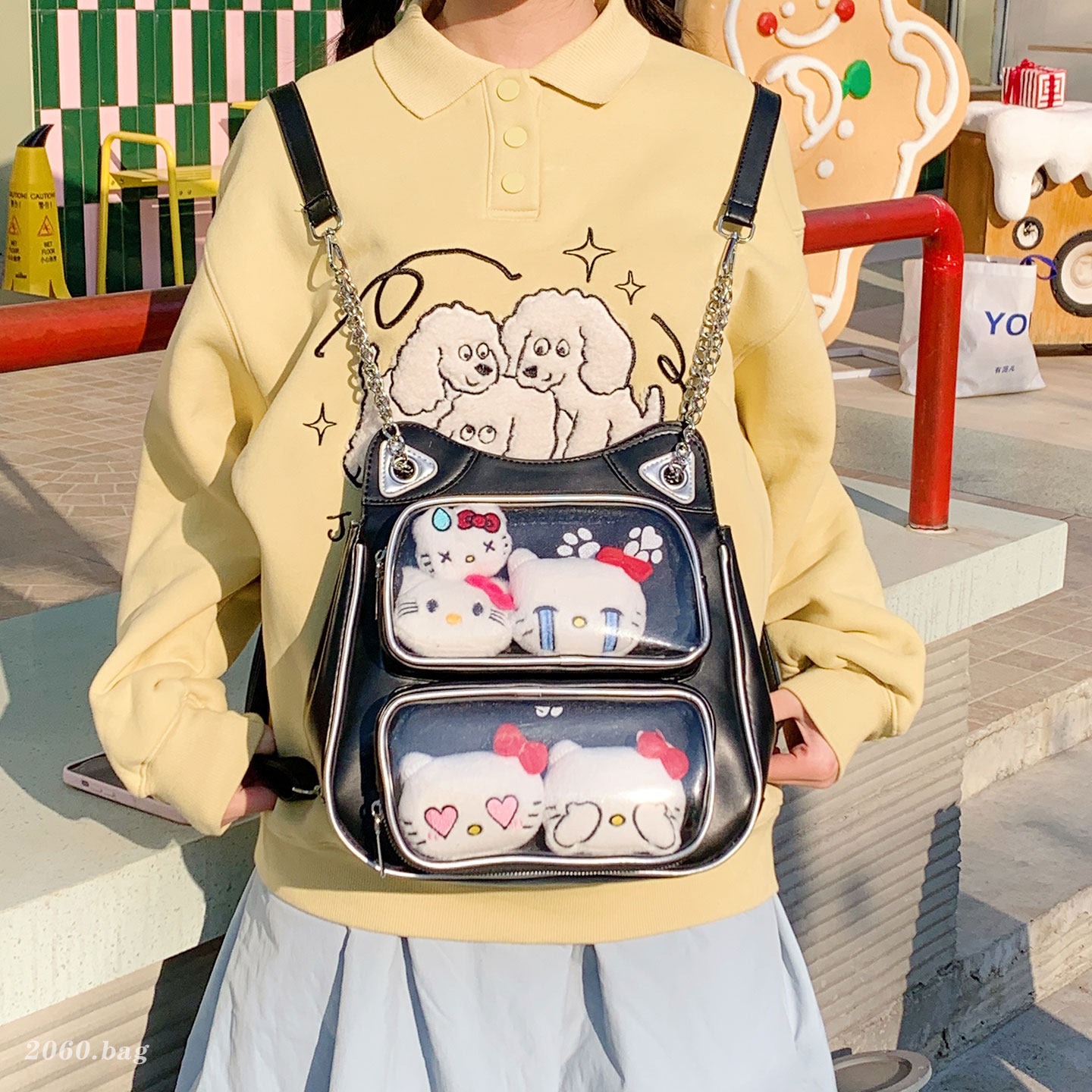 少女风卡通痛包女透明2026新款娃包二次元背包大容量通勤双肩包,箱包皮具/热销女包/男包,痛包,淘宝优惠券,粉丝福利购,淘宝优惠卷