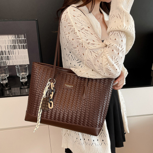 高级感复古编织单肩腋下包包女2025秋季 大容量托特包百搭简约 新款