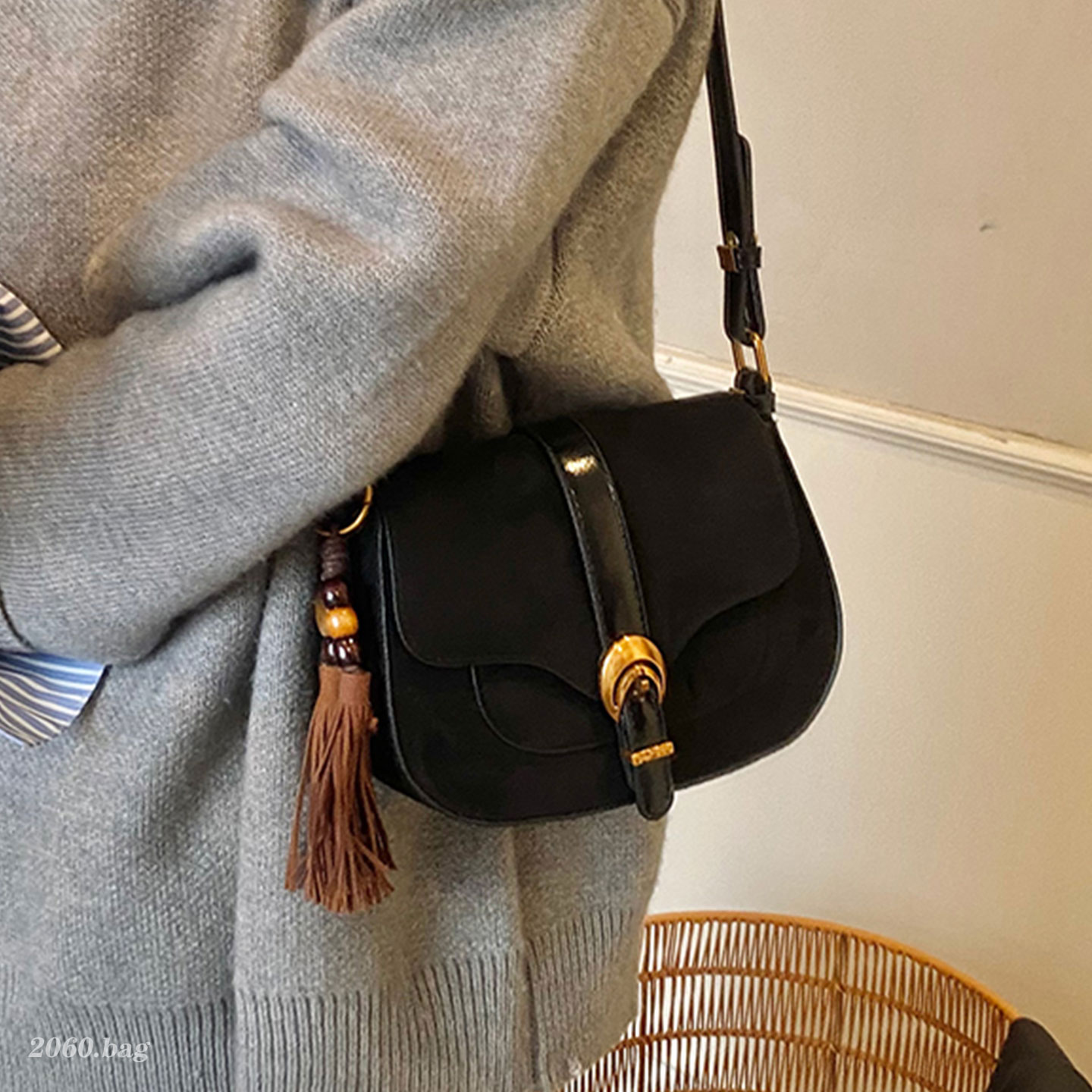 复古马鞍包女单肩斜挎包2025秋冬新款高级感韩版小众设计小包包